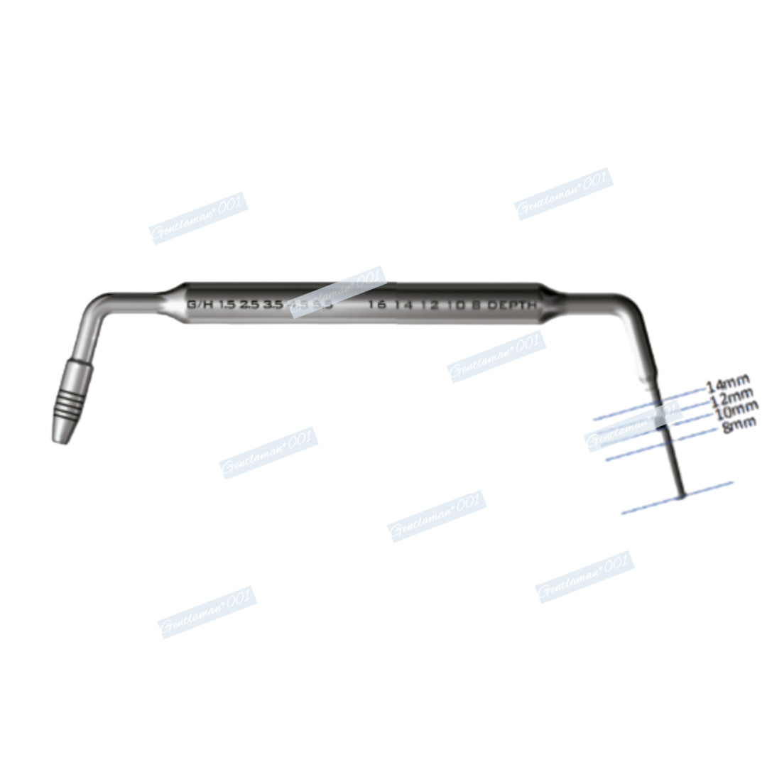 Surgical Depth Probe Measuring Tool Gauge Dental Implant Gingiva Height Measure