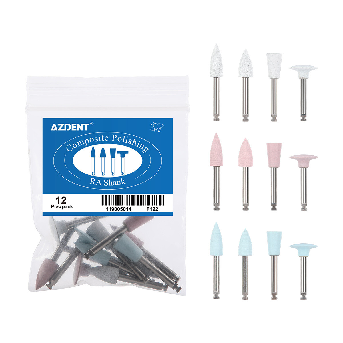 5 Kits Dental Silicone Polisher Polishing Kit RA for Composite Teeth Porcelain