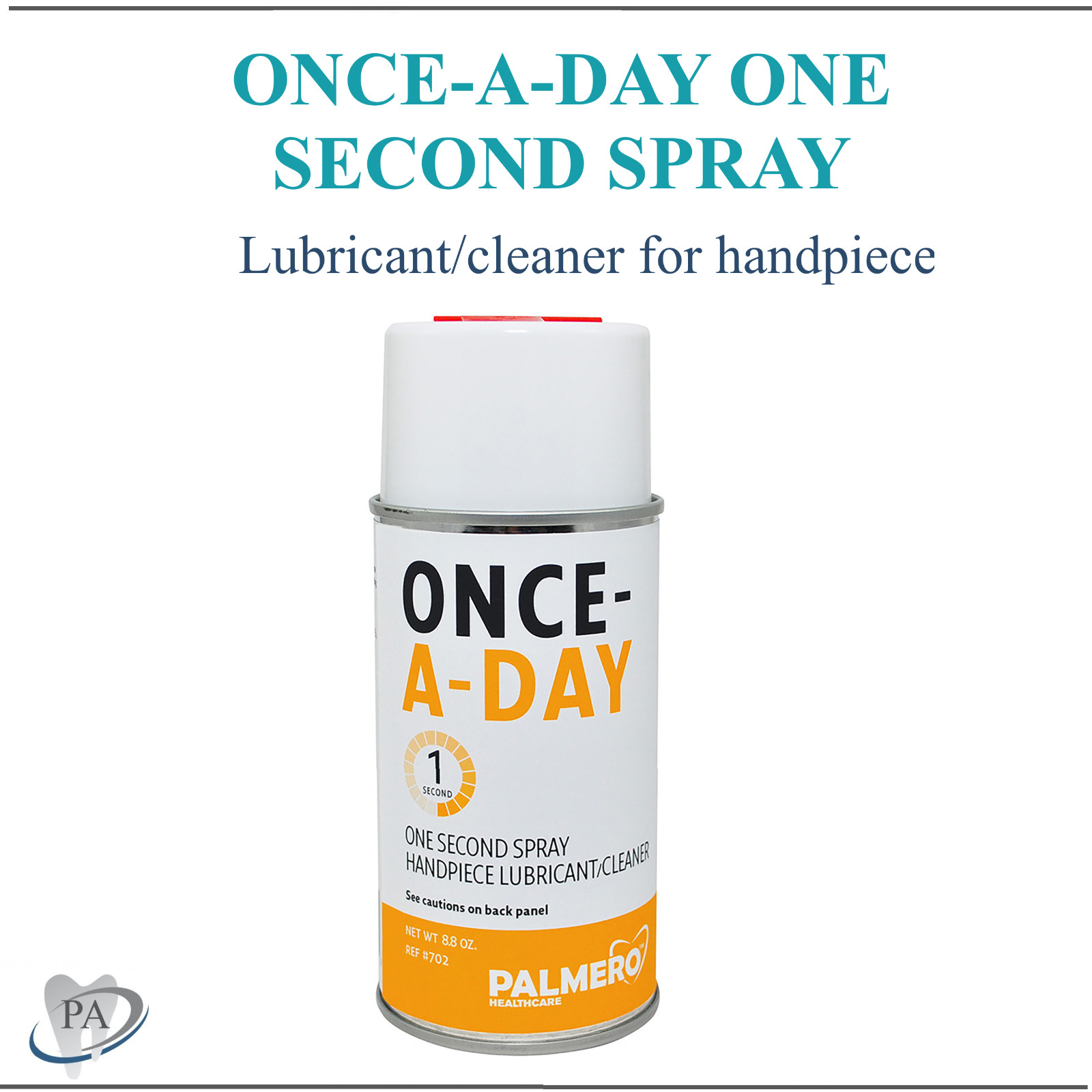 Dental PALMERO ONCE-A-DAY ONE SECOND SPRAY 8.8 oz. Can, Handpiece Lubricant