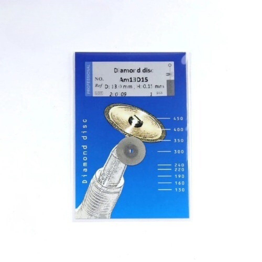 10 Pcs Dental Diamond Disc Extra Thin 0.15mm Double Sided Grind Polish Drill CE