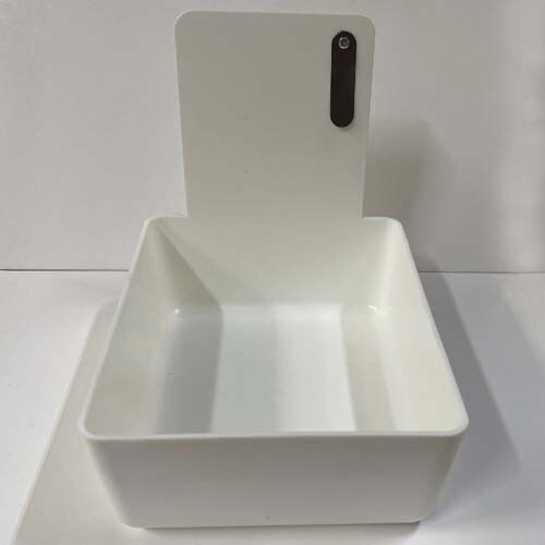 White Dental Lab Pan w/ Stainless Steel Clip 12pk 7″ x 5¾» x 2½» Made in the USA