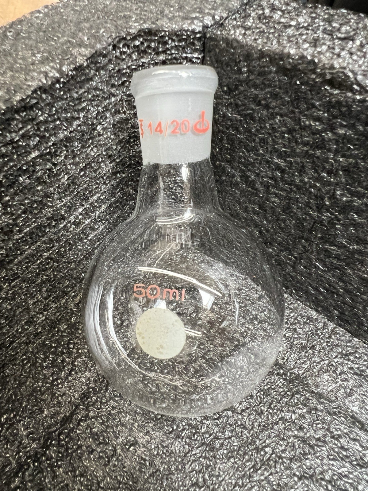 5ml/10ml/50ml/100ml Round Bottom / Pear shape Flask 14/20 set of (5)