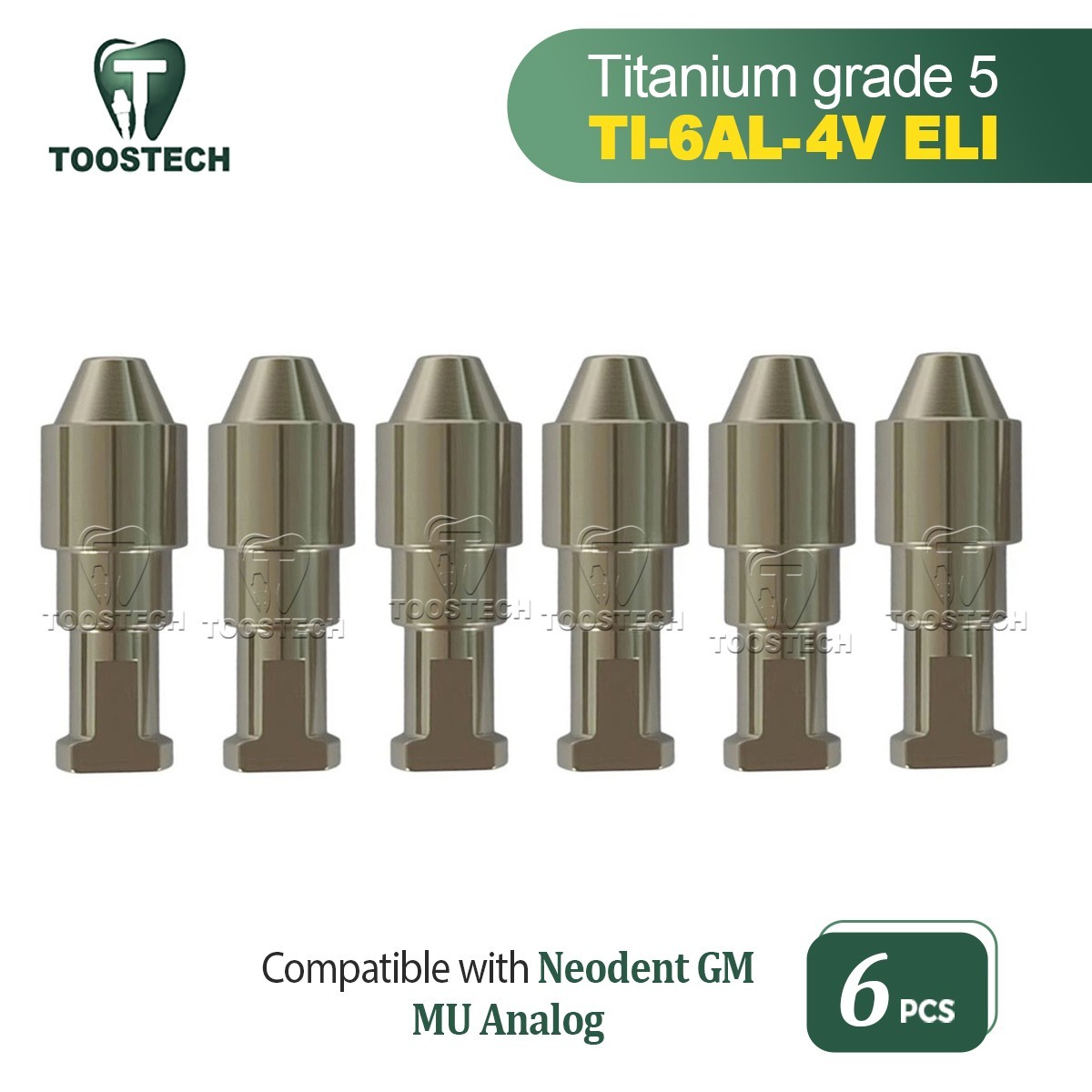 6pcs Dental MU analog Multi unit analog compatible with Neodent GM D4.8mm
