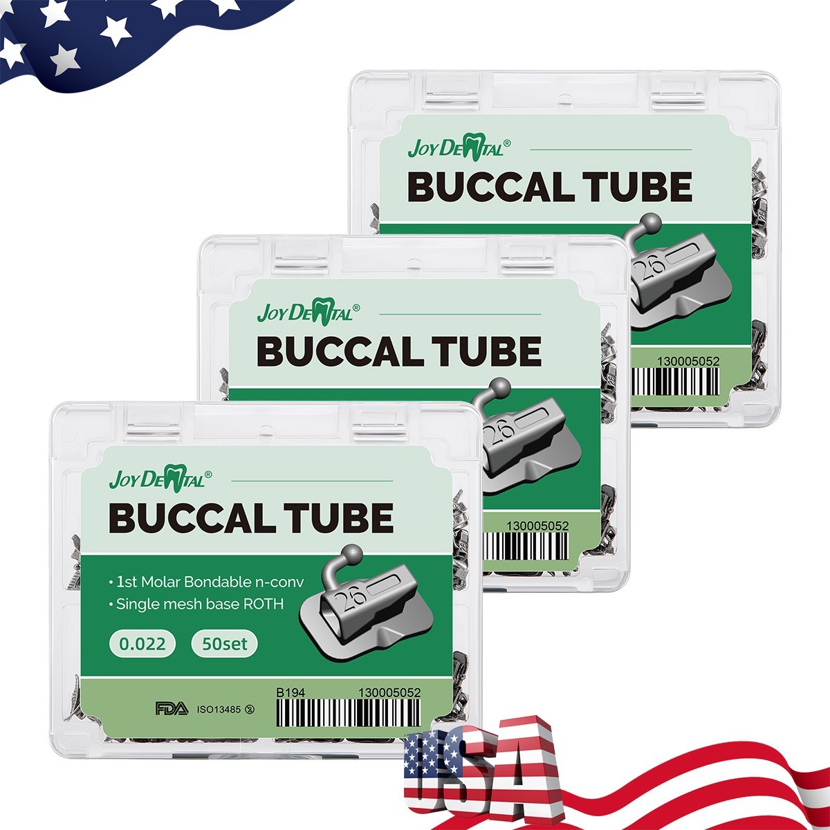 Dental Ortodoncia Tubos bucales de Roth 022 1er Molar Bondable Non-Convertible