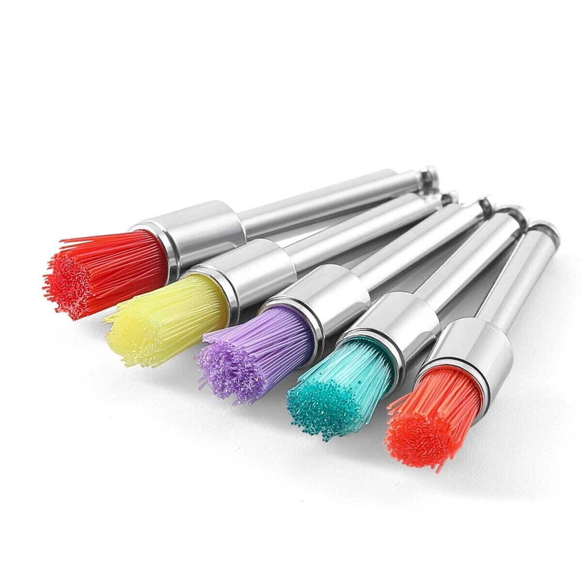 Dental Nylon Latch Prophy Polishing Brushes Flat Type RA2.35mm Polisher Colorful