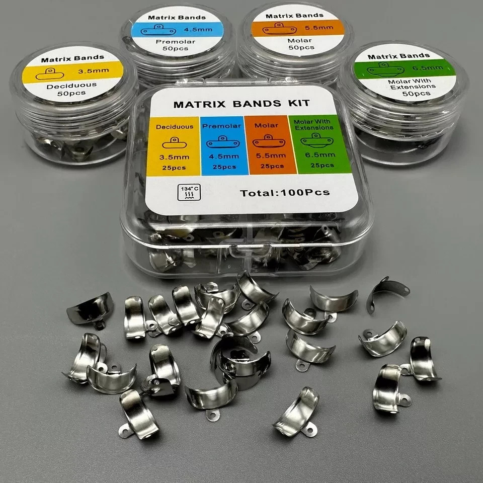 3D Separator Dental Matrix Bands Rings Clamp Clip Titanium Matrices Fit Garrison