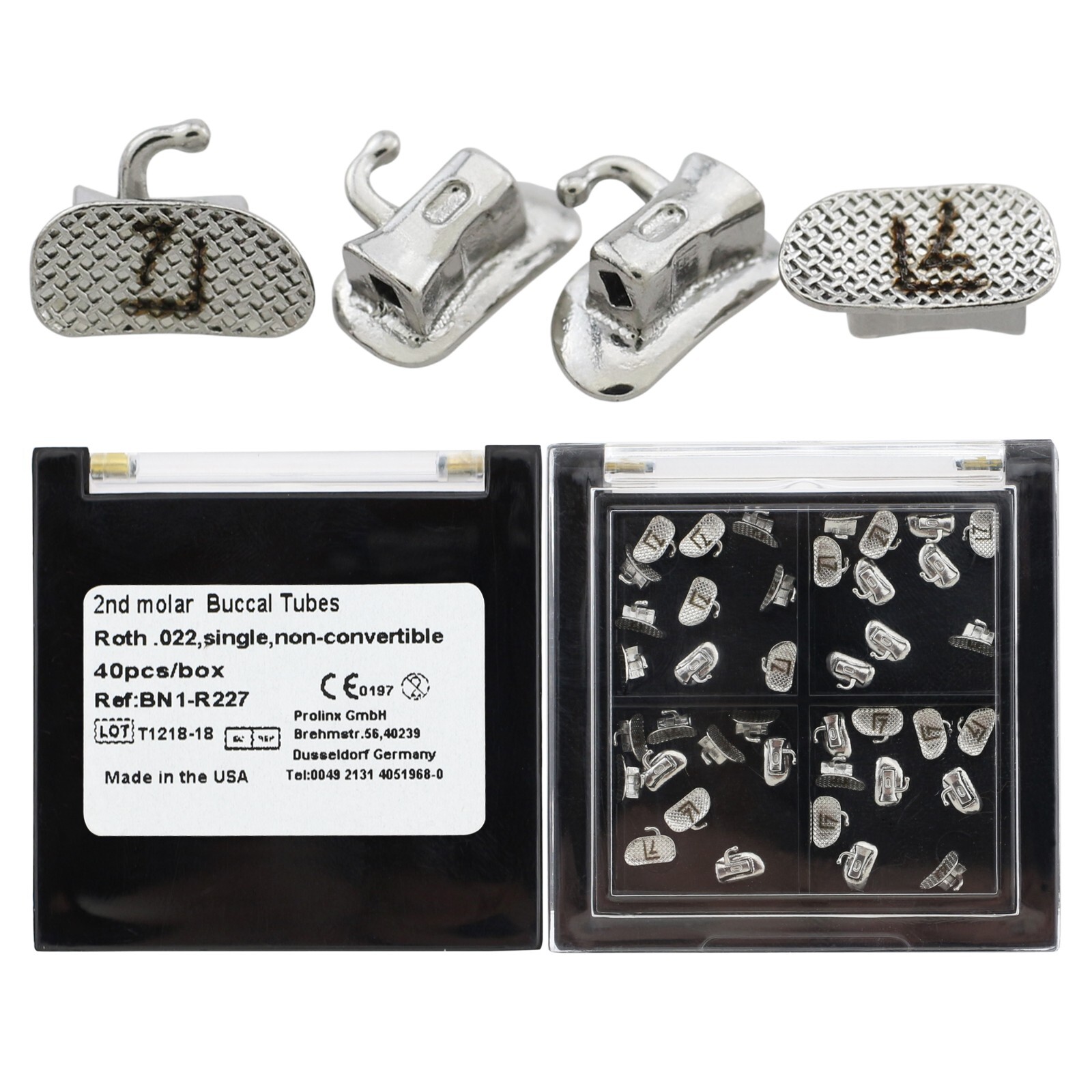 Creative Orthodontic Buccal Tubes Laser Marked tubos de ortodoncia Molar Bracket
