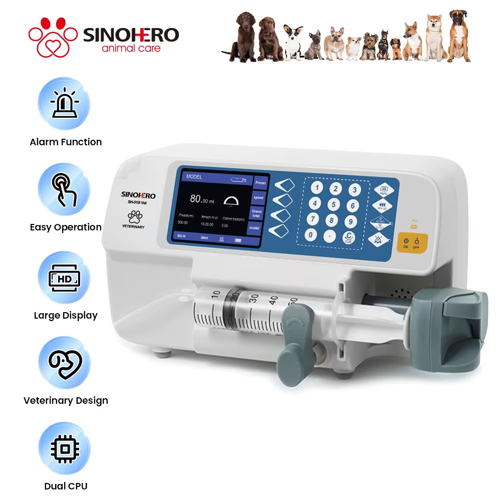 Veterinary Syringe Pump Infusion Pump 3.5 Inch LCD Auto-Recognition syringe pump