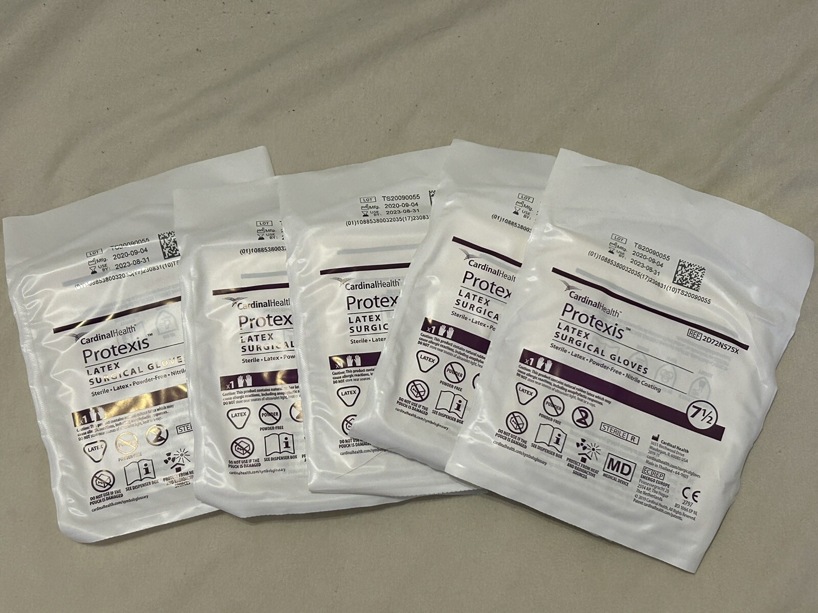 Cardinal Health Protexis Latex Surgical Gloves – Size 7.5 (5 Pairs)