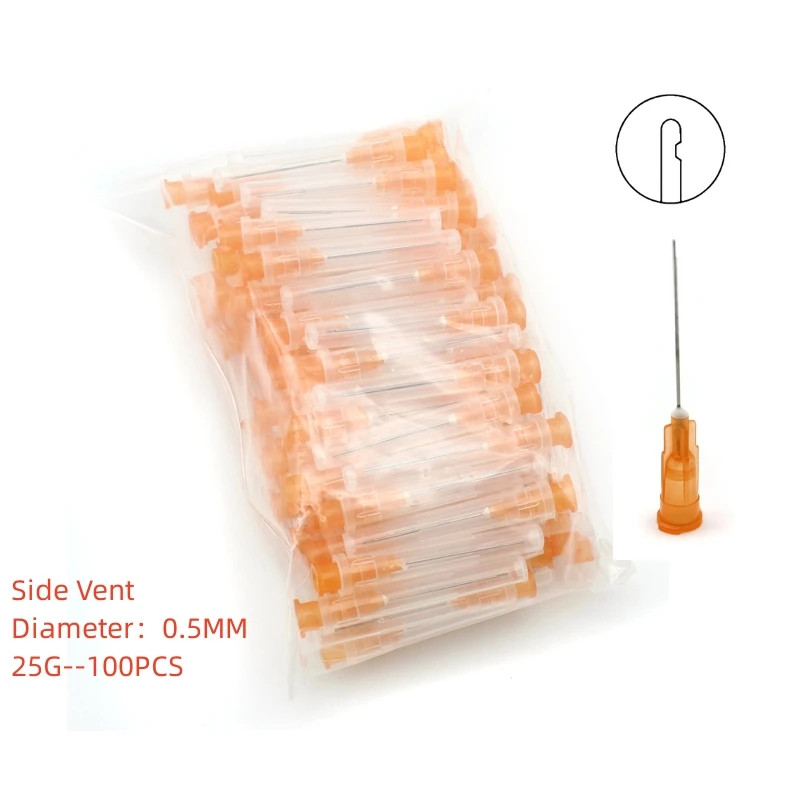100pcs Disposable Dental Endo Irrigation Needle Tip 25G/27G/30G Syringes Tips
