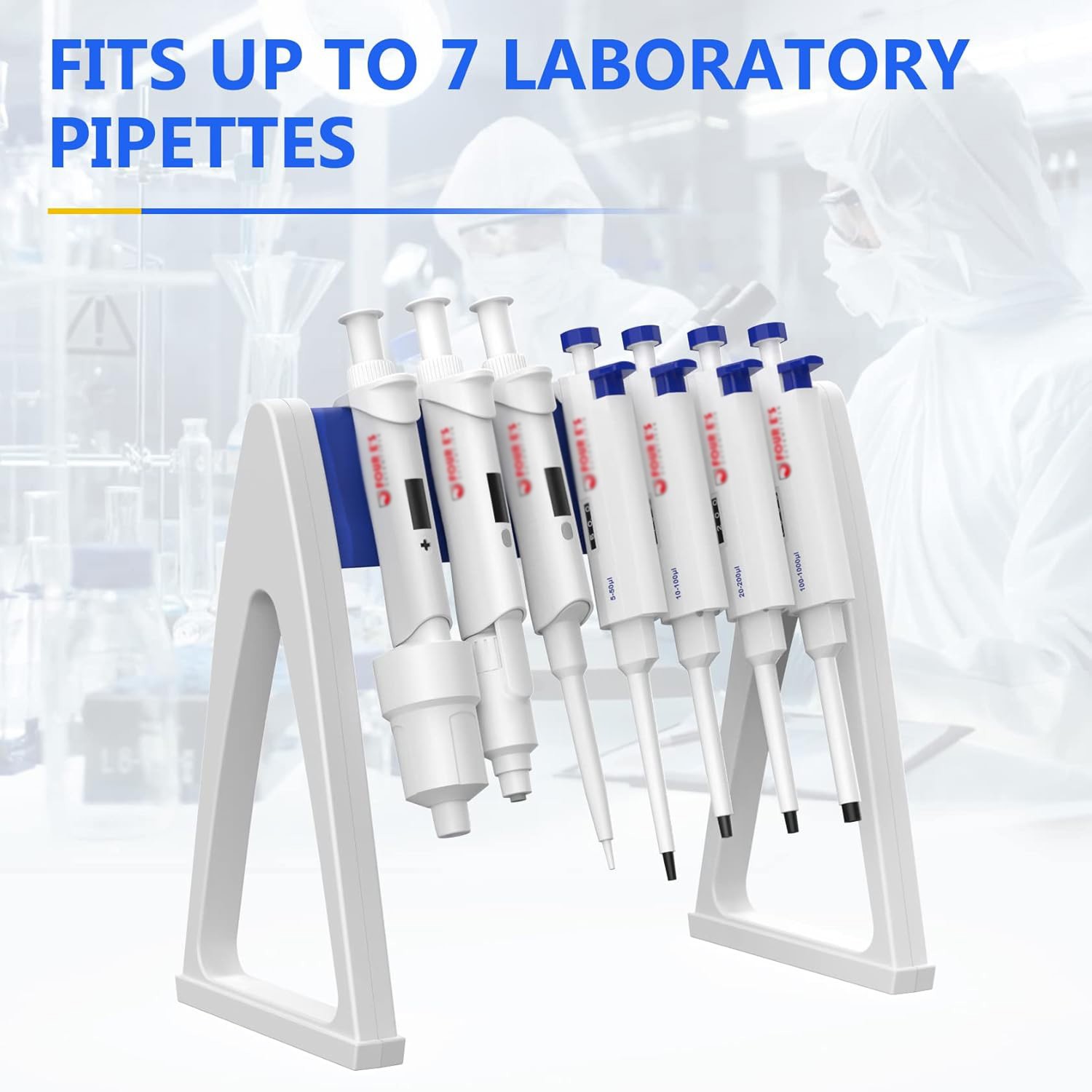 Laboratory Pipette Stand Plastic Linear Pipettor Holder Hold Up to 7-8 Pipettes