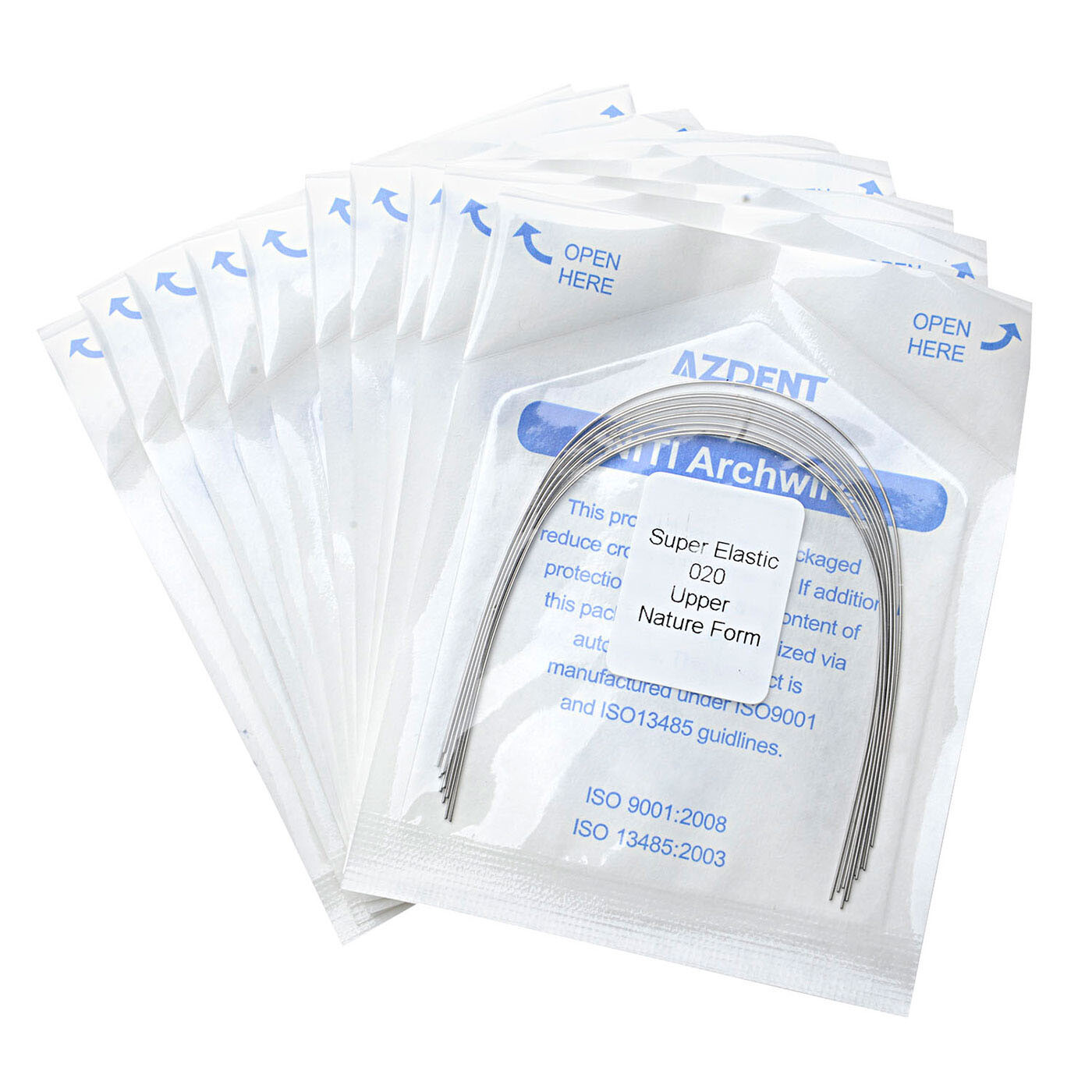 100Pc AZDENT Dental Orthodontic Arch Wire Super Elastic Niti Round Nature Form