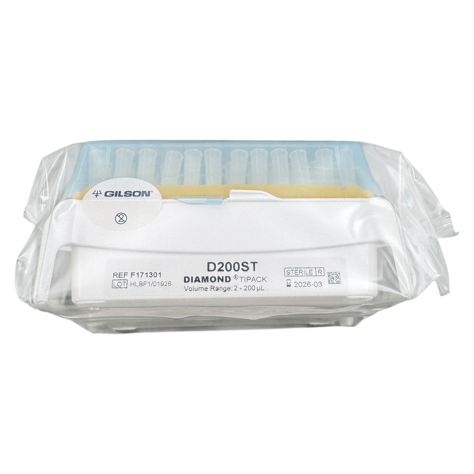 Diamond D200ST TIPACK Volume Range 2-200µl Sterilized tips