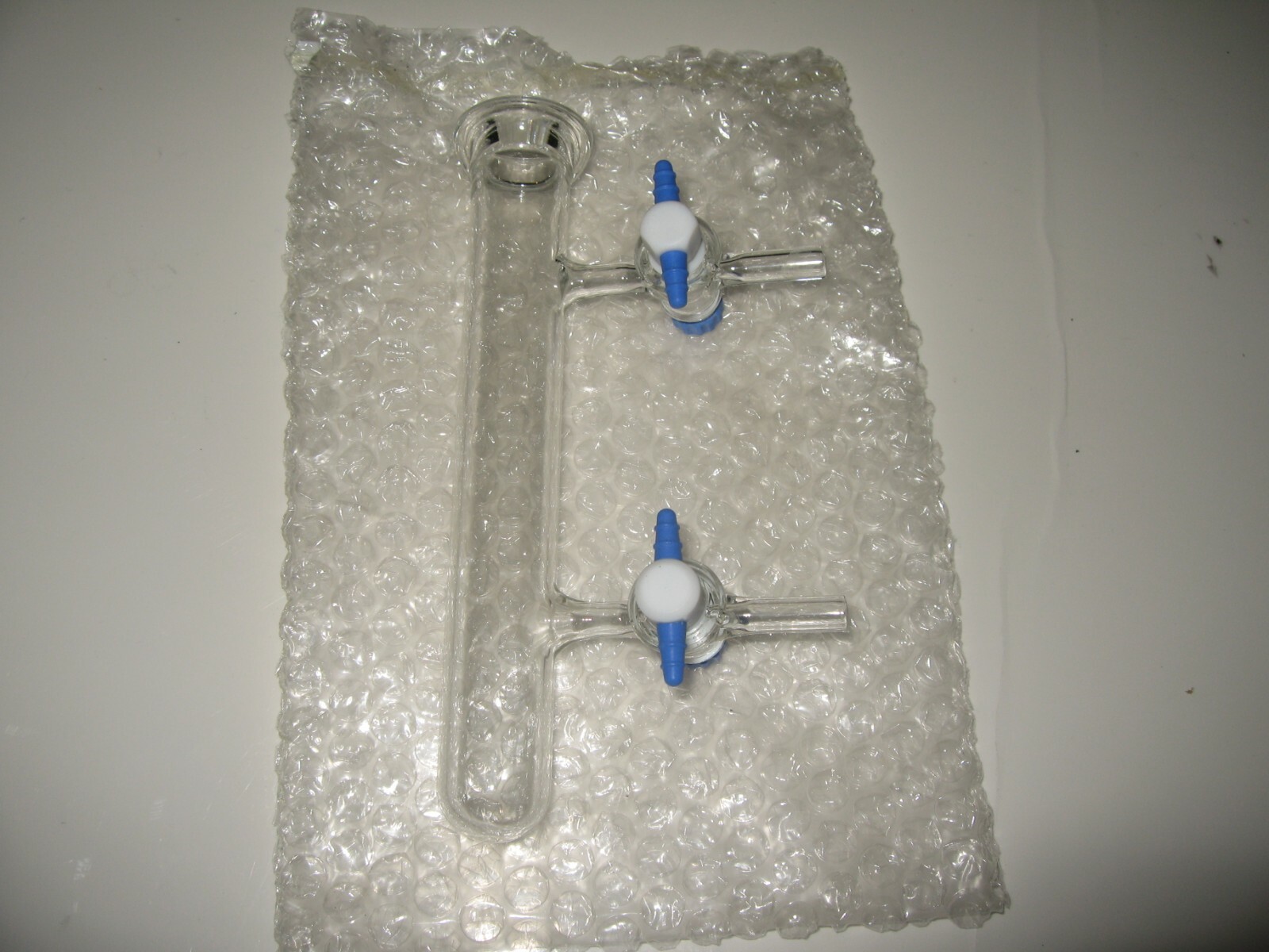 Reaction Tubes with two PTFE teflon stoppers “Q” Glass Co. Towaco