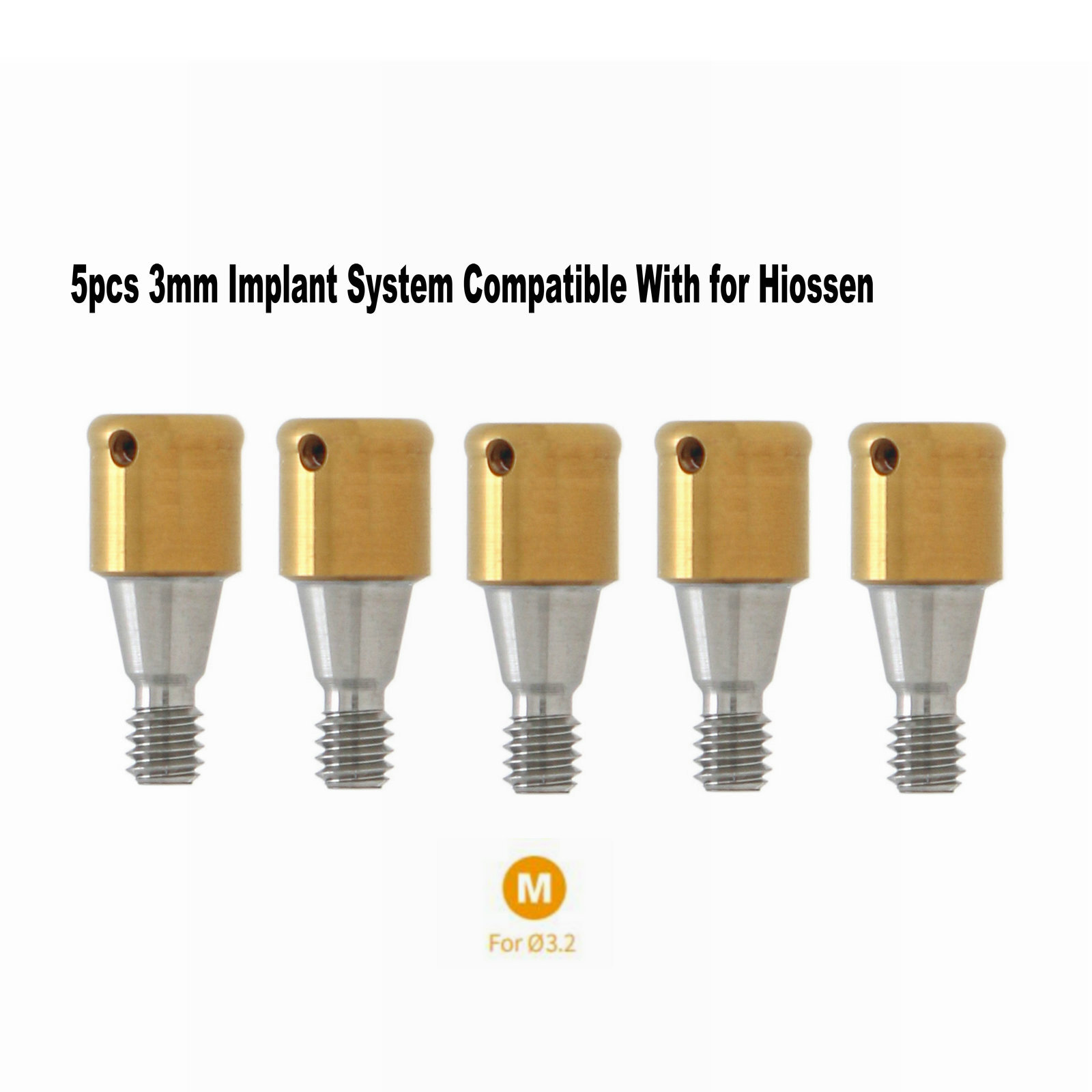 Dental Attachment Abutment & Overdenture Male Caps KITS Tool for Hiossen Ø3.2M