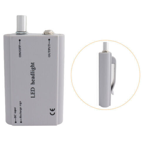 1800Mah Rechargeable Battery with Belt Clip For Dental LED Headlight Lamp USA