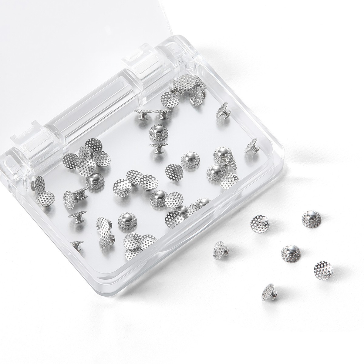 AZDENT Dental Orthodontic bondable Lingual buttons with Hole Round hollow base