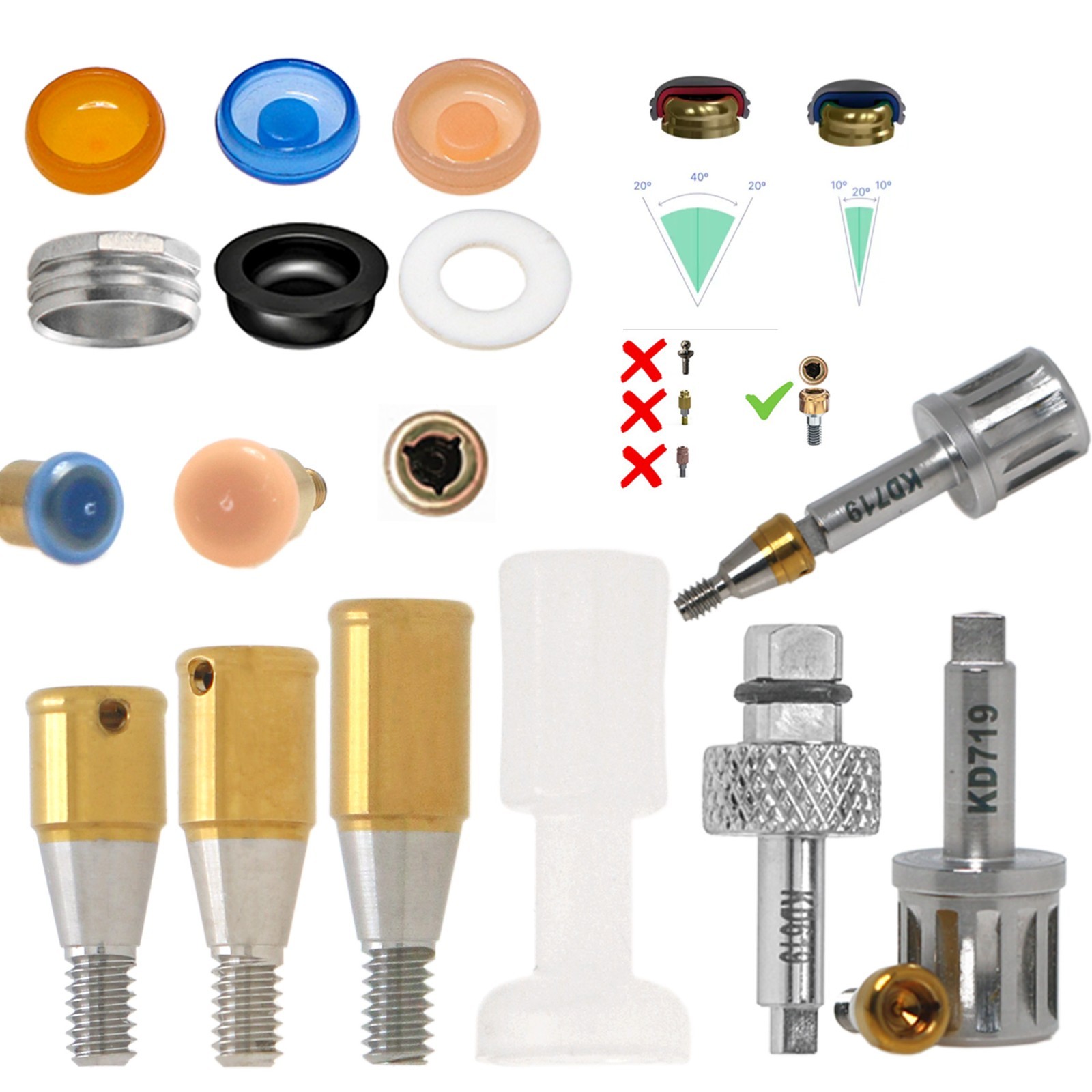 Dental Ti abutment for ZEST Locator System fits MegaGen Anyone/Dentiumm Implants