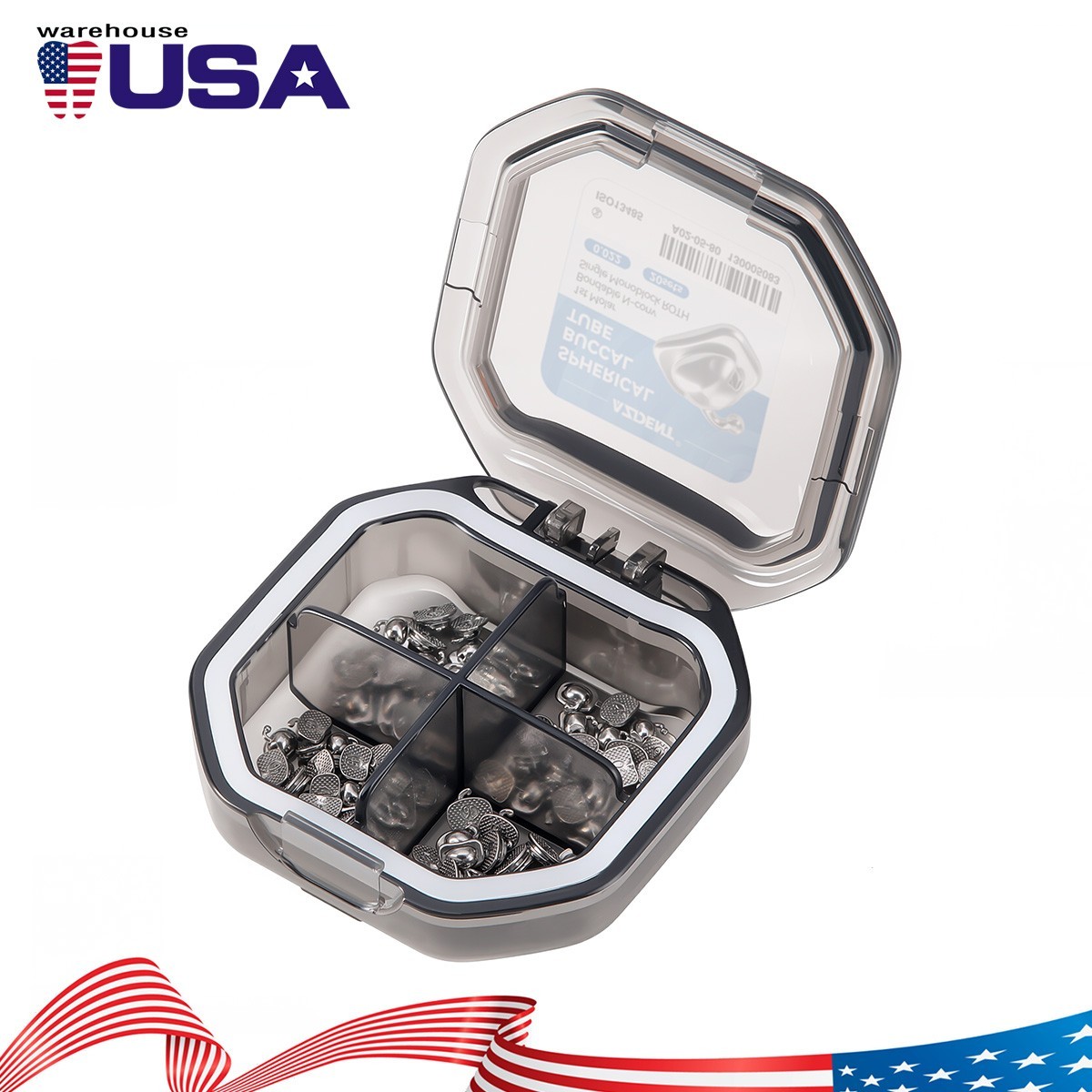 AZDENT 20set Dental Ortho Buccal Tubes Roth 0.022 1ST Molar monoblock Non-Conv