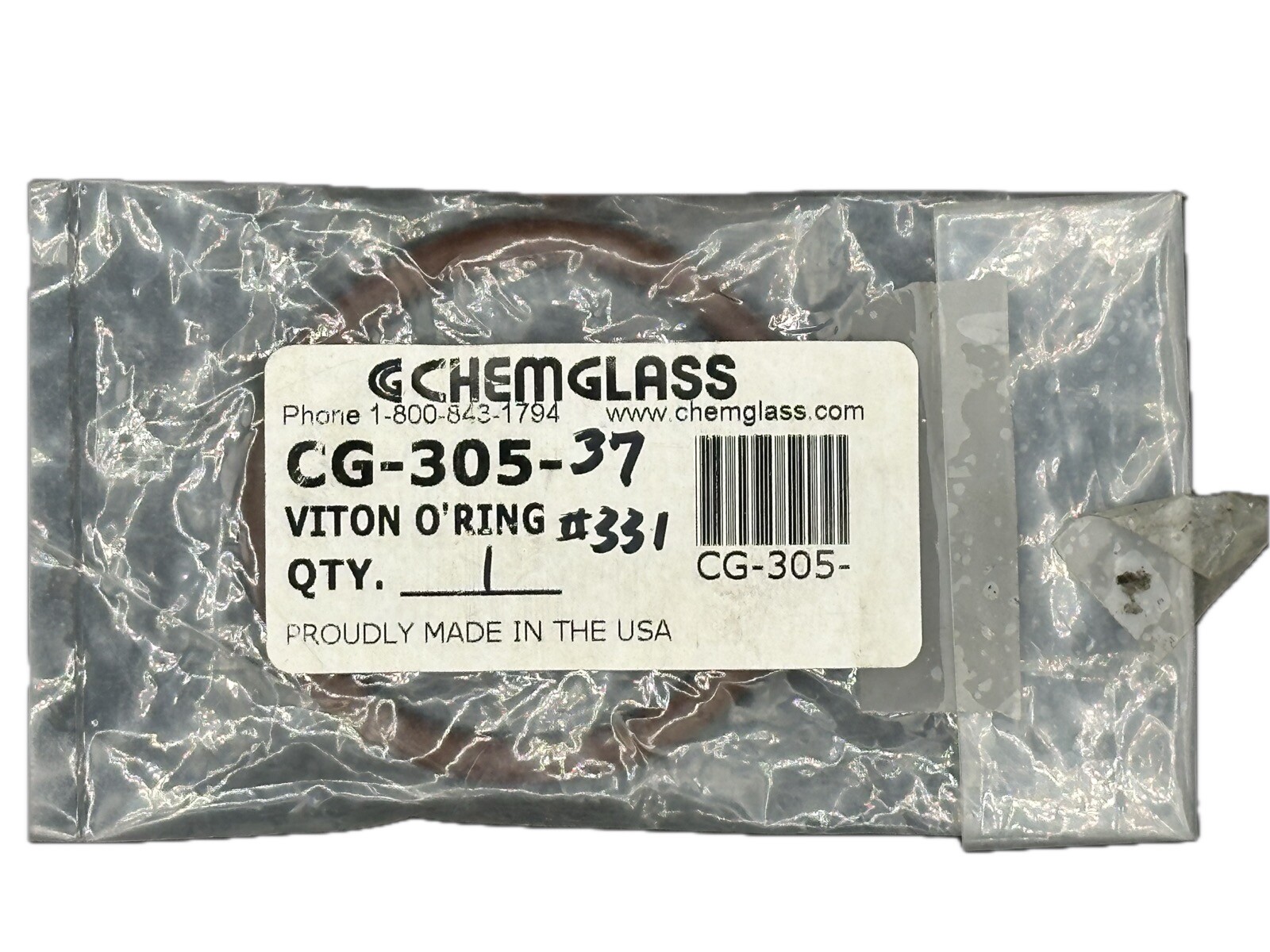 CHEMGLASS Brown Viton #331 O-Ring CG-305-331 CG-305-37