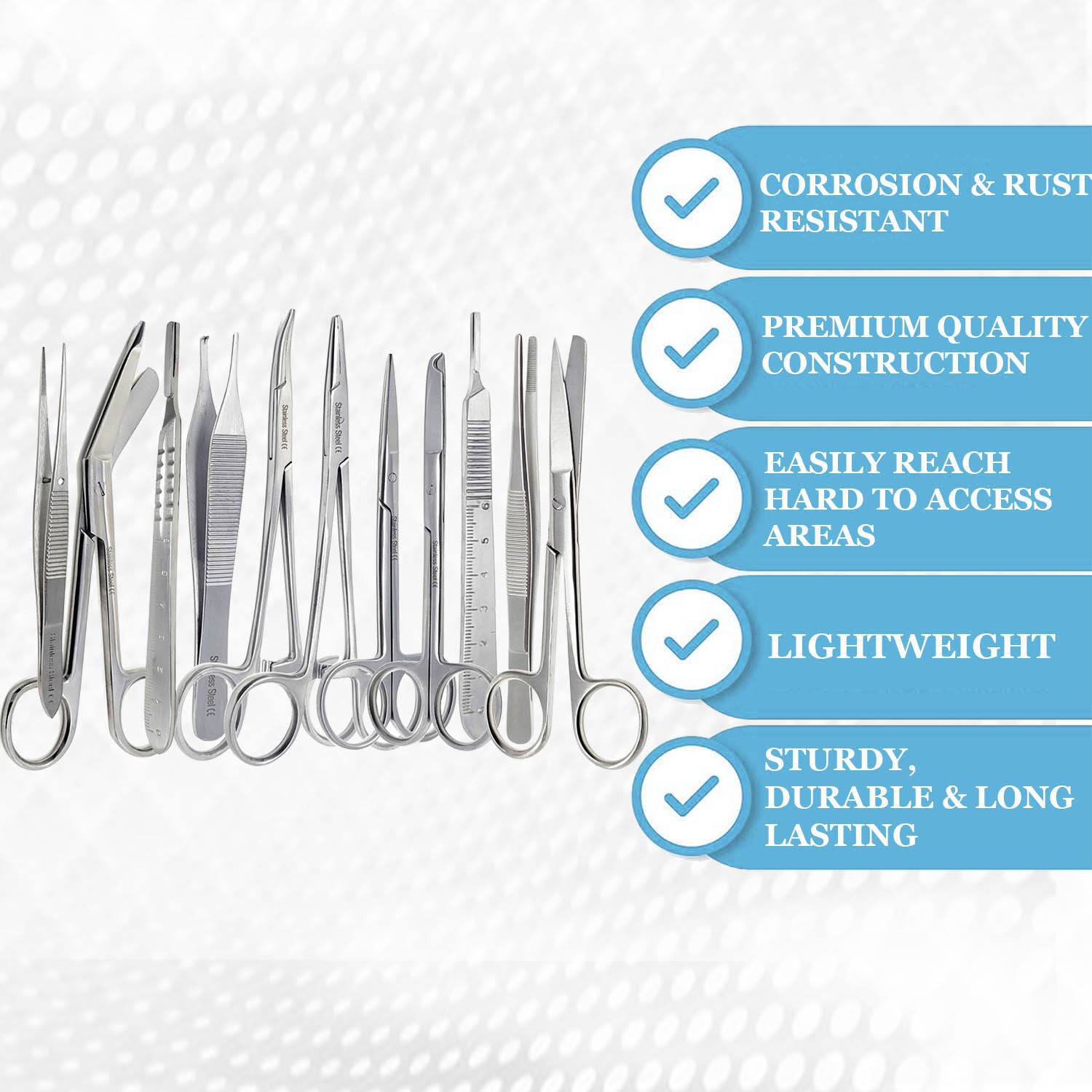 41x Suture Laceration Kit Surgical Dental Veterinary Instruments Forcep Scissors