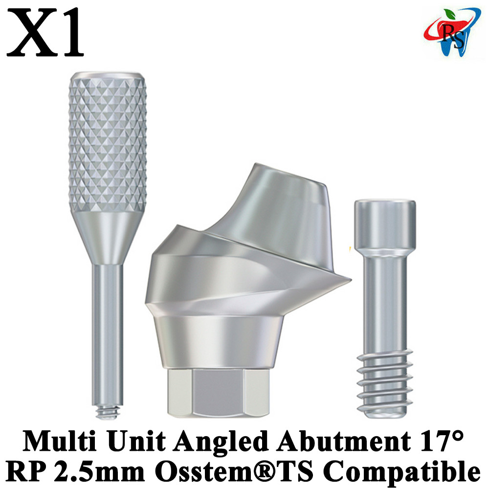 1x Dental Oss tem TS Compatible Multi Angulated Prosthetic 17° Regular 2.5mm