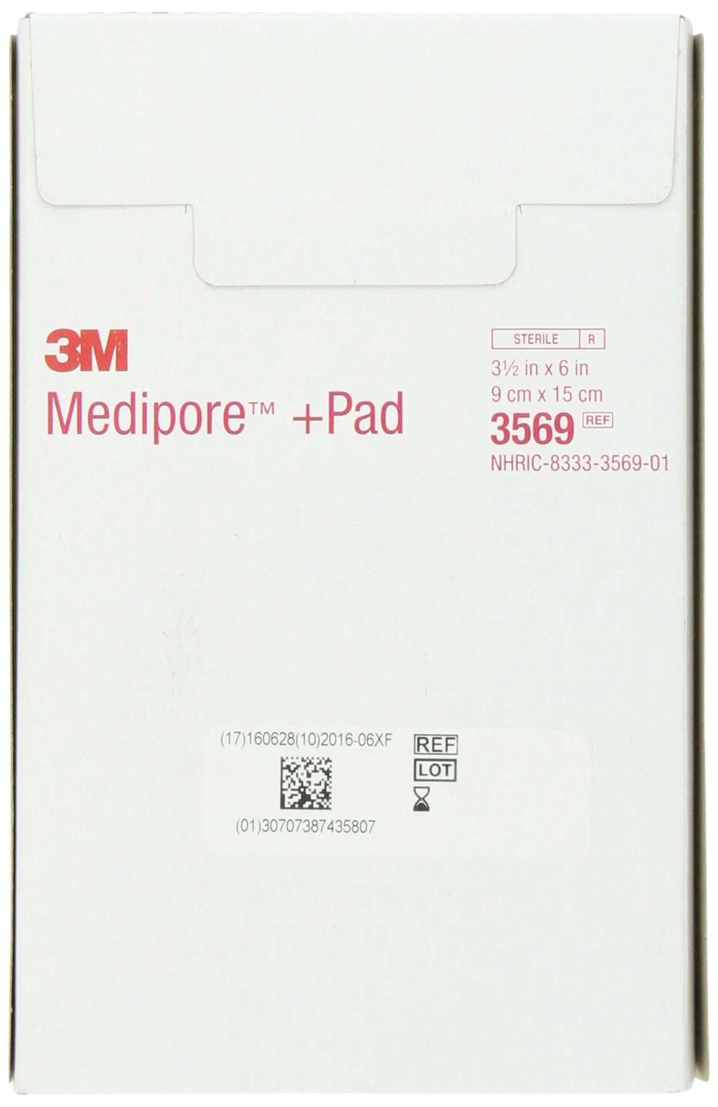 3M™ Medipore™ +Pad Soft Cloth Adhesive Wound Dressing, 3569, Dressing – White