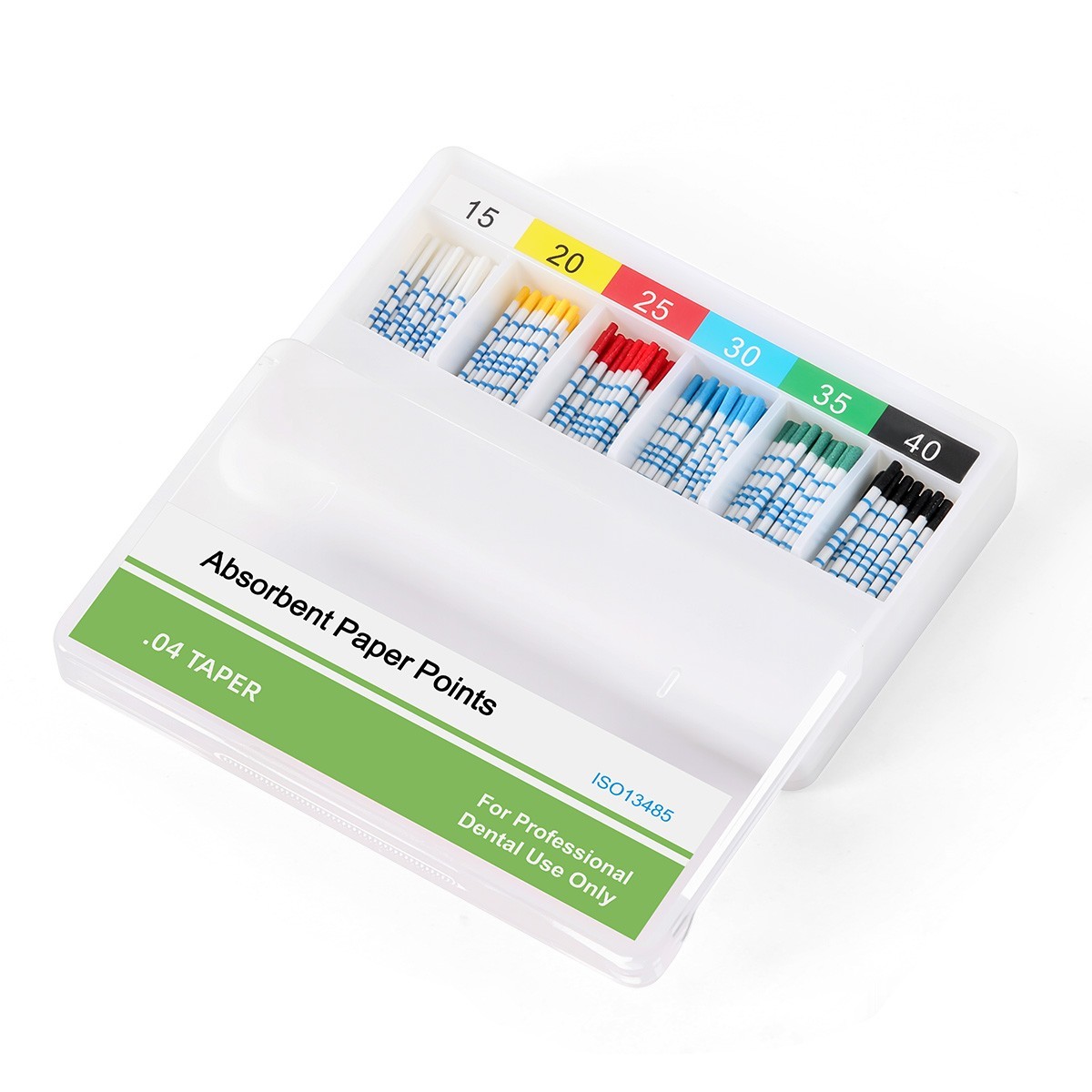 100pcs Dental Endodontic Absorbent Paper Points with Scale Taper 0.04 15#-40#