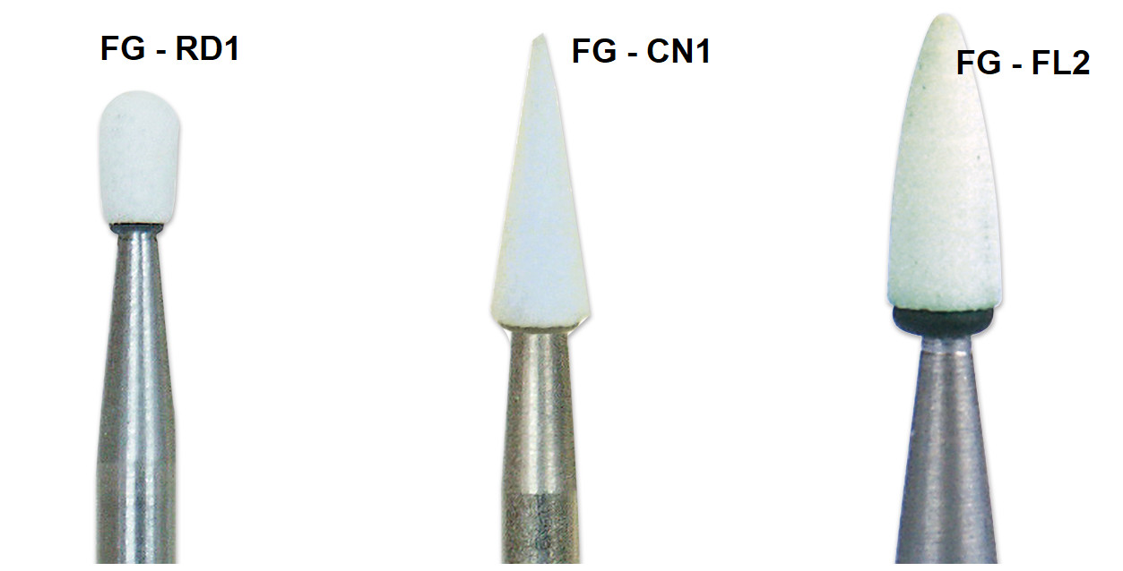Cargus Dental Polishing & composite Finishing White Stones All Sizes 12 PER Box