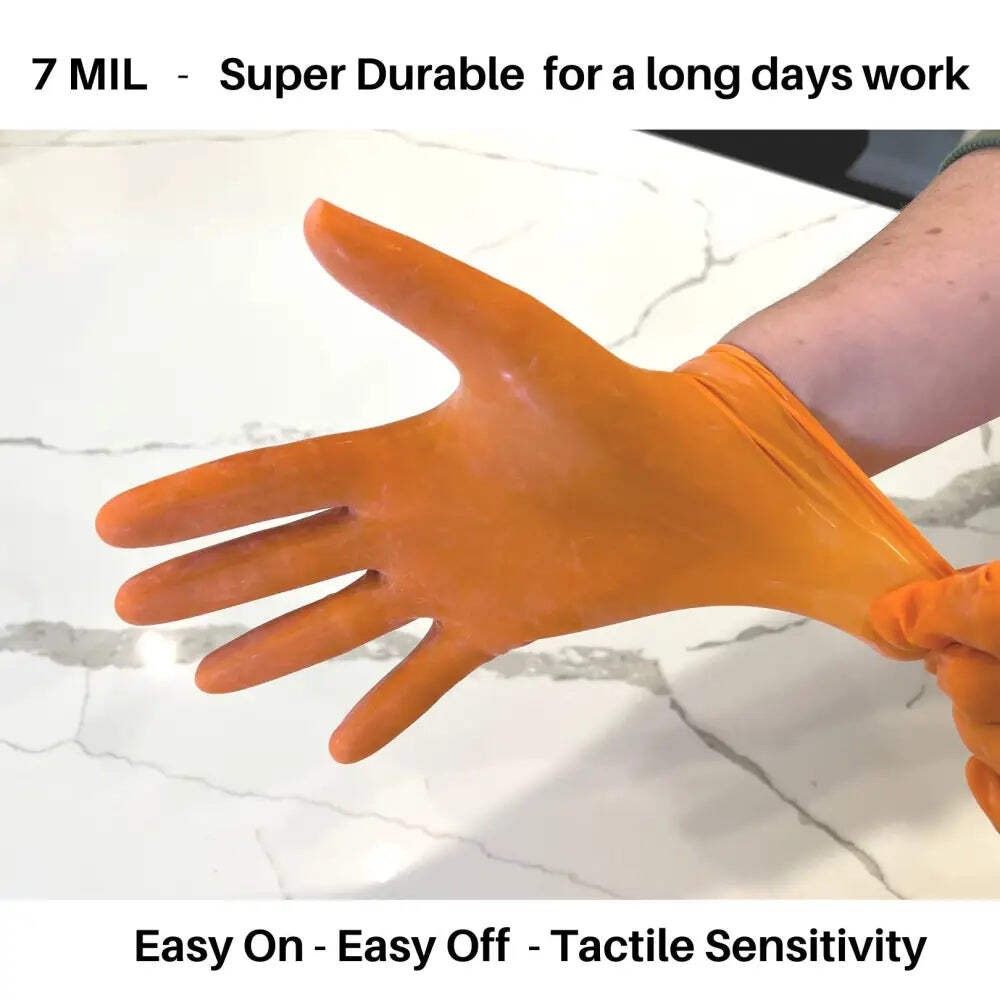 MI Americas Latex Safety Glove Disposable Low Protein Natural Rubber Non-Allergy