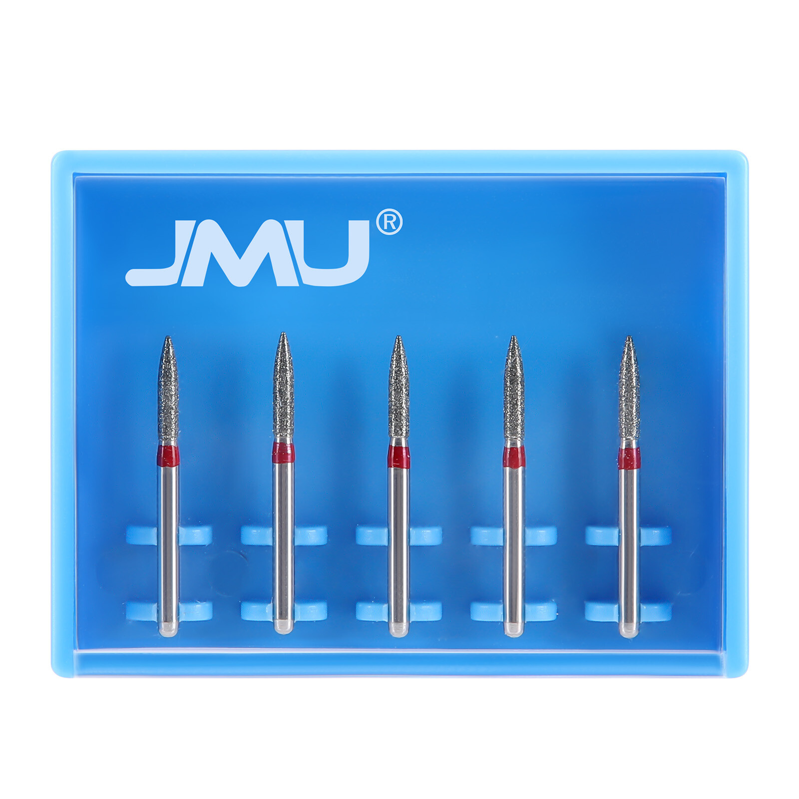 JMU Dental Diamond Burs Flame Shape Fine Grit/Extra Fine fit High Speed Handpiec