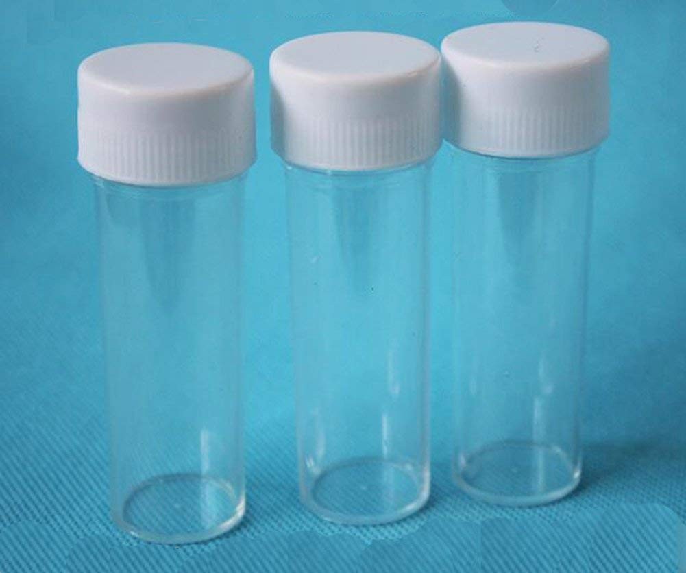 25ml Plastic Containers Tubes Vials Sample Container with Screw Cap Storage C…