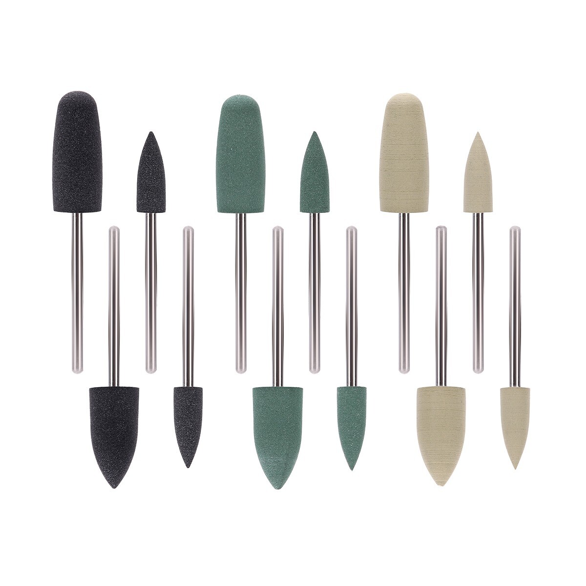 12pcs/box Dental SILICONE Polishers Resin Base Acrylic Polishing Burs 2.35mm US