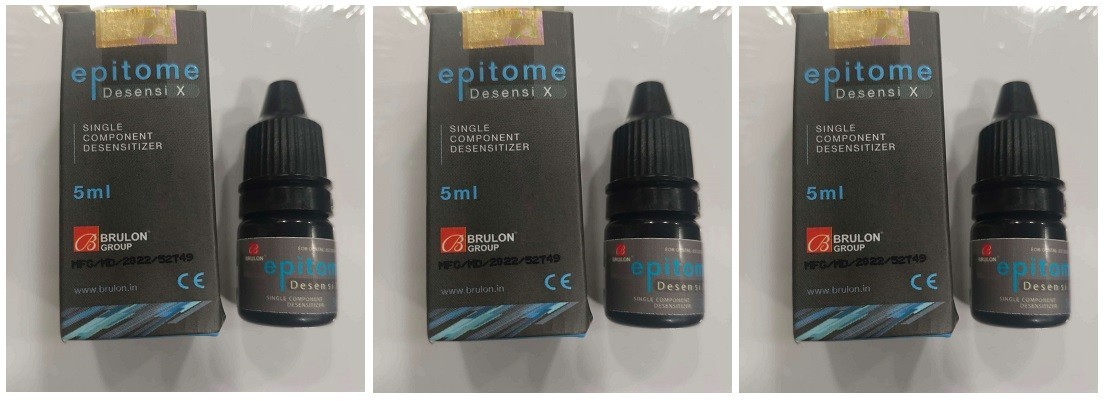 3 x Dental Epitome DESENSI X One Component Desensitizer 5ml Pack