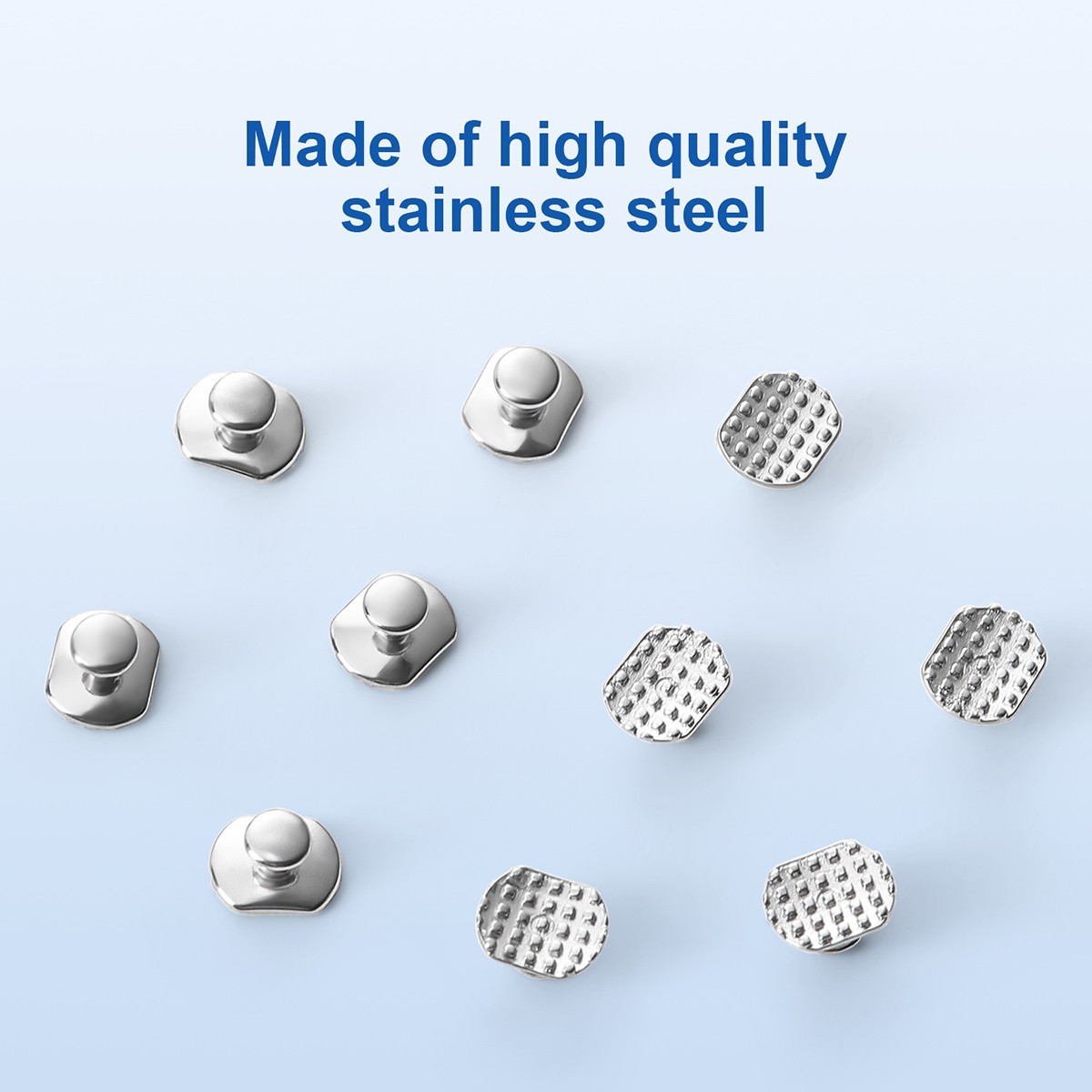 AZDENT Dental Orthodontic Metal Lingual Buttons Monoblock Bondable Rectangular