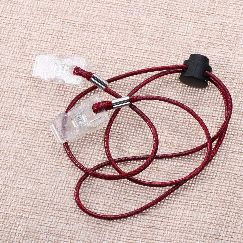 5Pcs Napkin Bib Clips with Reusable Polyester Chain Assorted Colors for Home