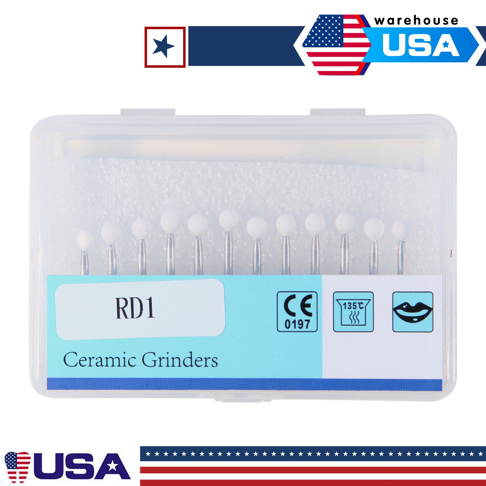 1000 PCS Mixed Dental Prophy Tooth Polishing Cups Latch Type Rubber Cup USA