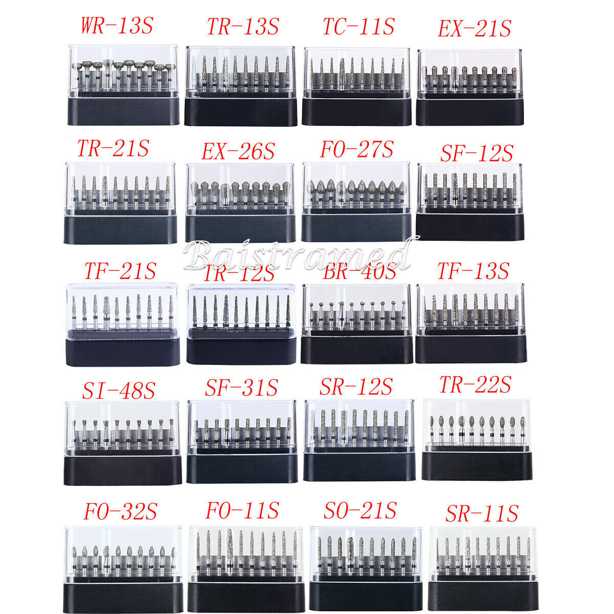 AZDENT Dental Super Coarse Diamond Burs FG for High Speed Handpiece