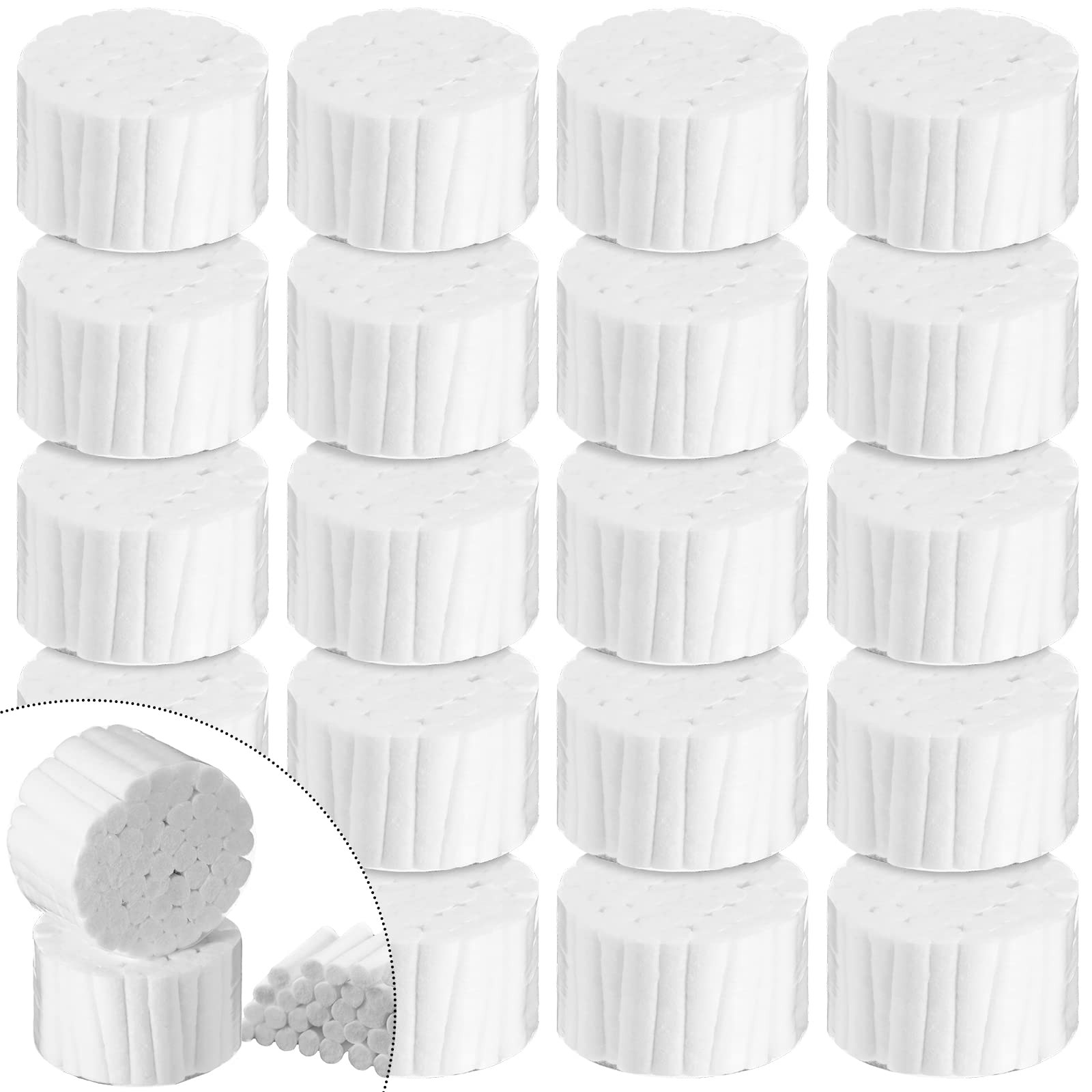 1000 Counts Dental Gauze Rolls Cottons Pads Good Absorbent Nose Plugs…