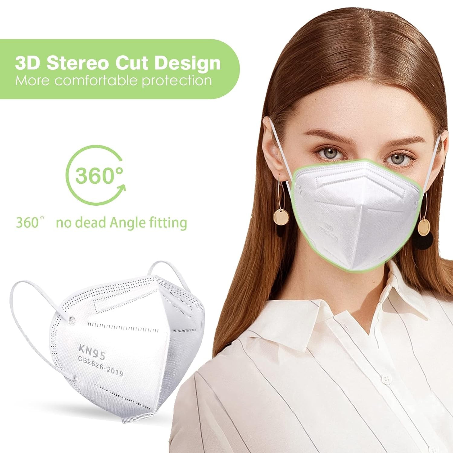Disposable 50 Pcs Face Masks with Adjustable Ear Loops – Comfort & Security