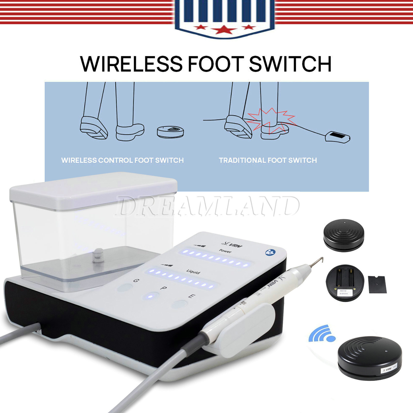 Dental LED Ultrasonic Piezo Scaler DA20/ Ultrasonic Air Perio Scaler Handpiece