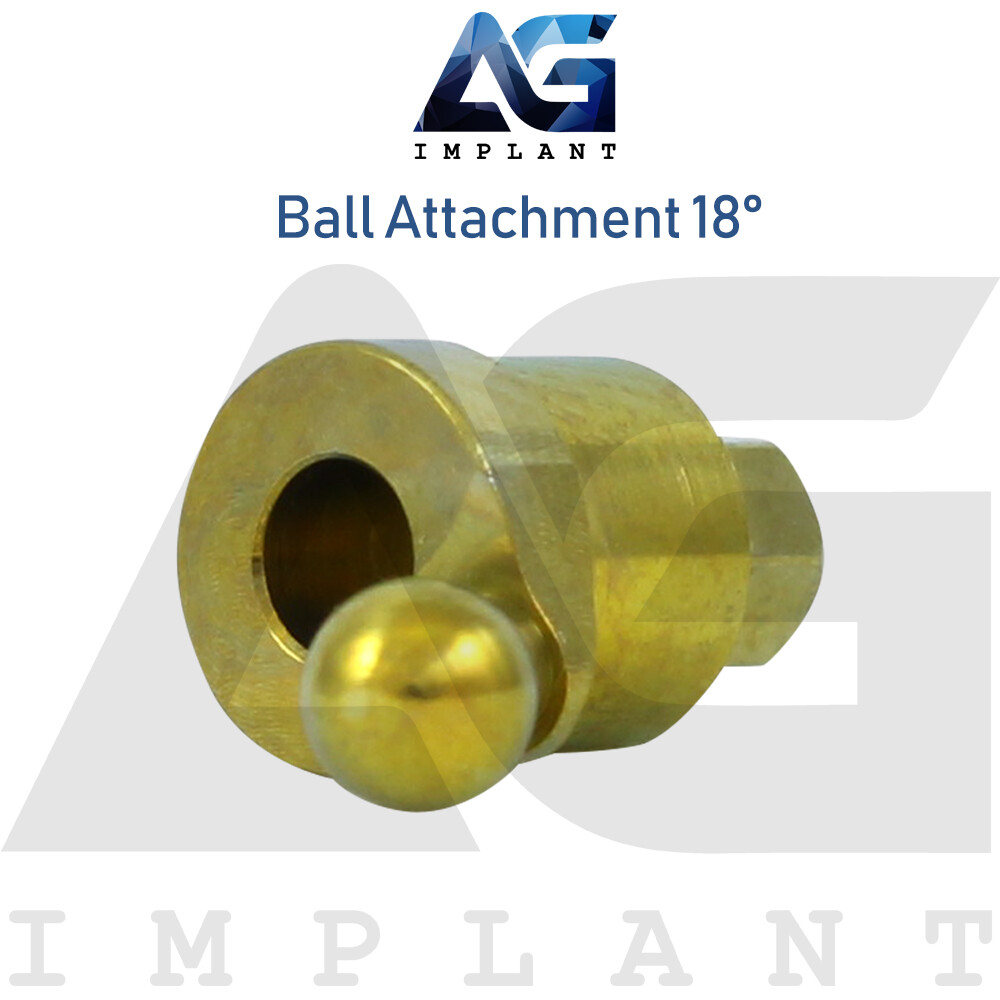 Angled 18° Ball Atta chment Titanium Abtment Internal Hex