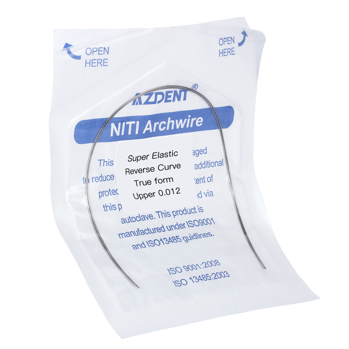 AZDENT Dental Orthodontic Reverse Curve Niti Round Arch Wire True Form 2pcs/pack
