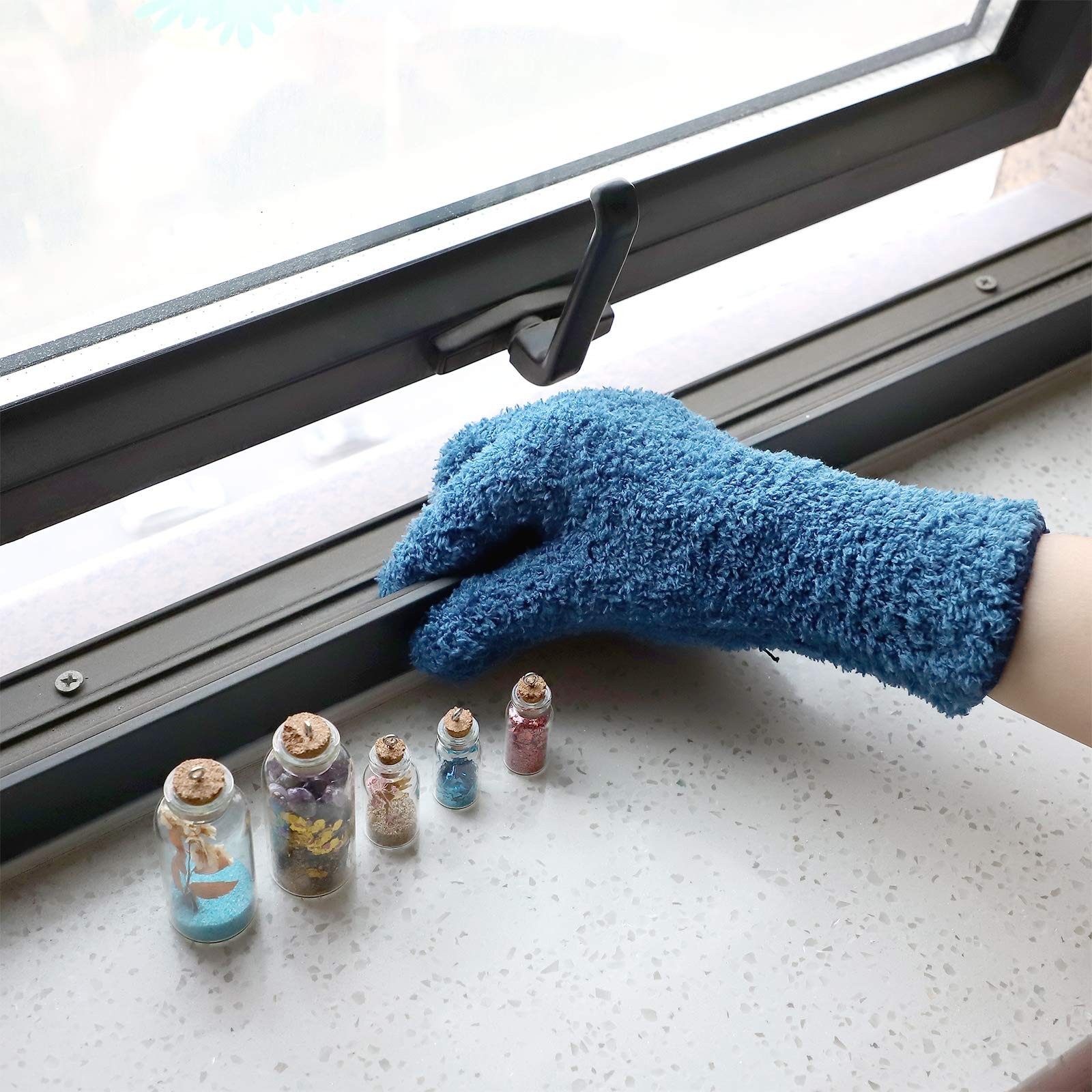 Microfiber Dusting Cleaning Gloves for House, Plants, Cars, Blinds, Windows