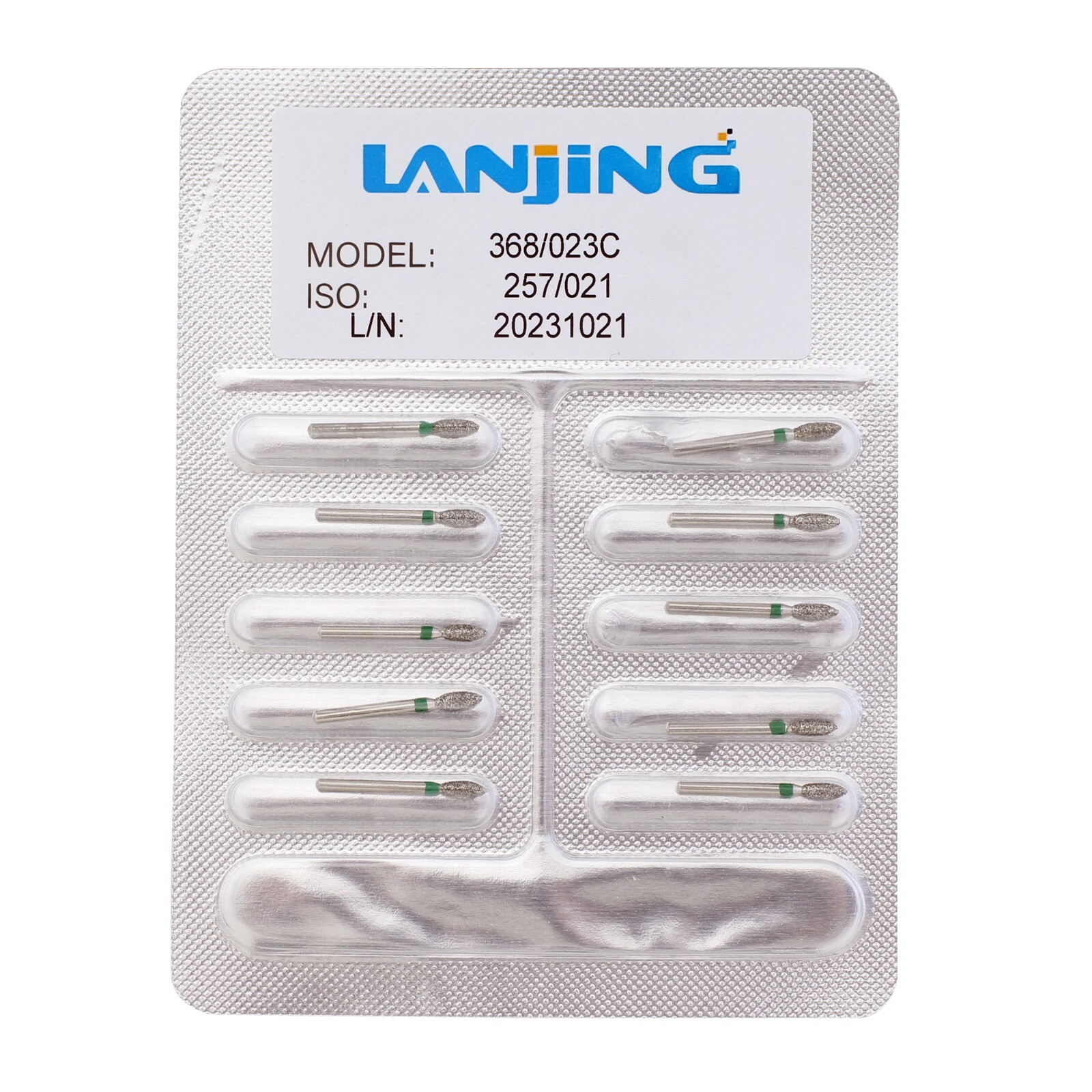 Diamond Dental Burs 368/023C High Speed FG Shank for Crown Prep & Implant 2.3mm