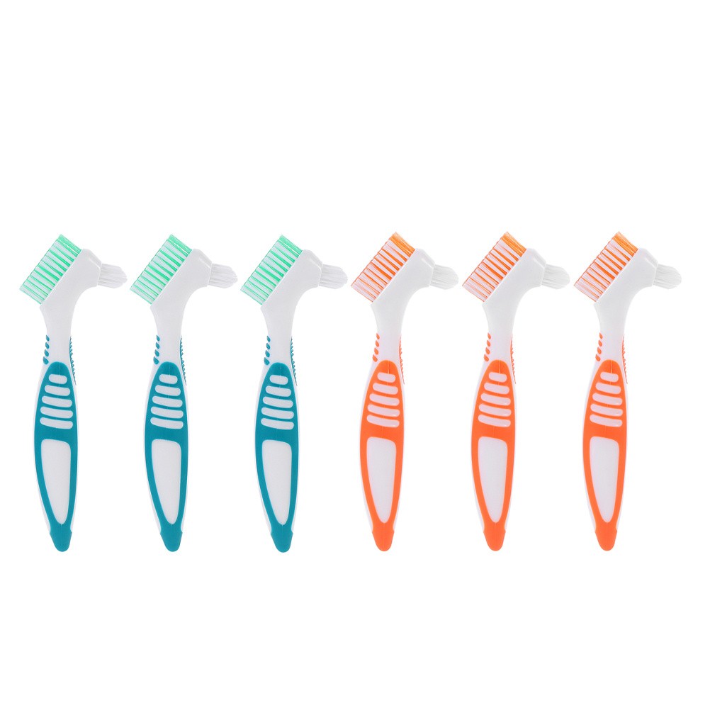 6pcs Denture Brush Toothbrushes Teeth Care Cleaning Brush Double Sided