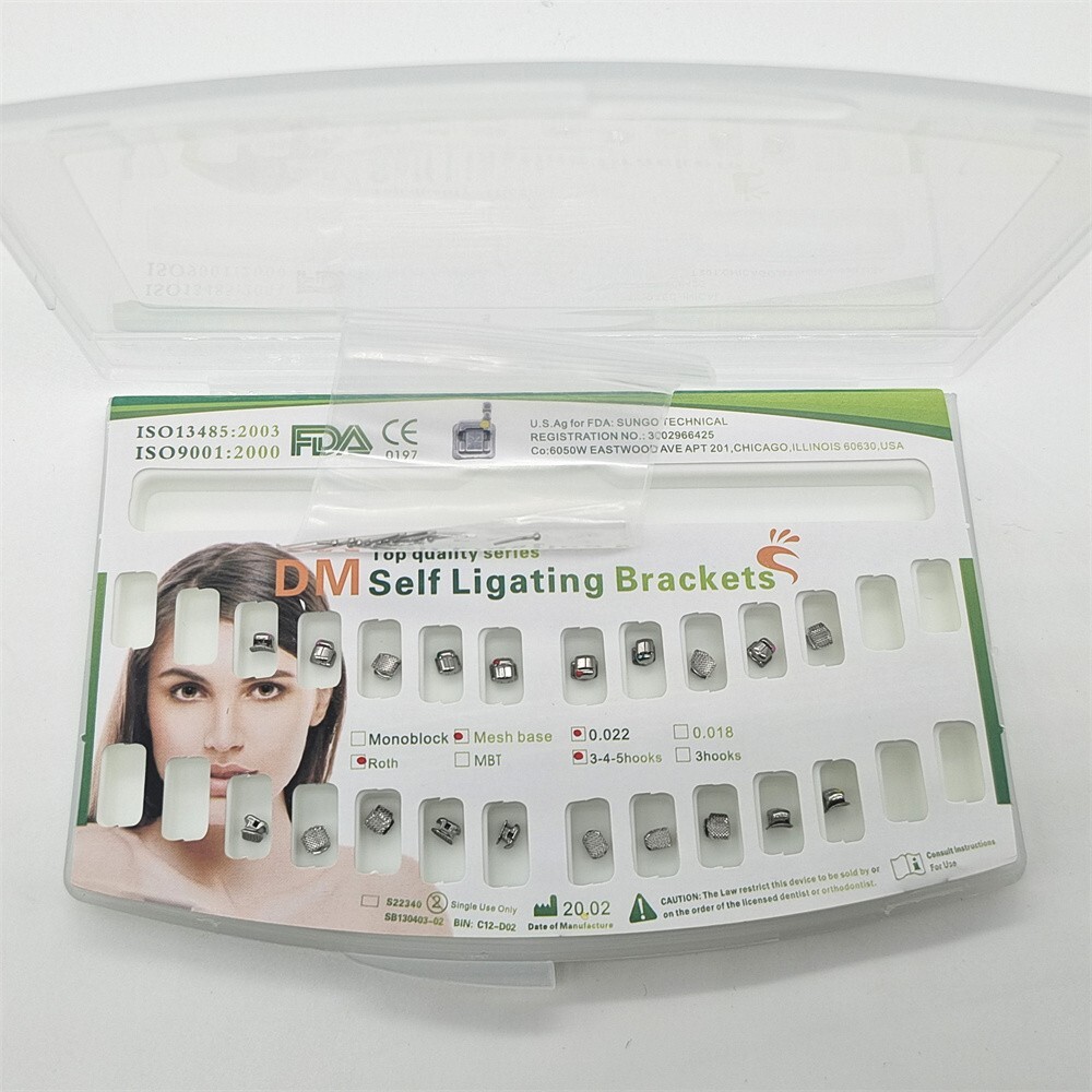 Dental Braces Orthodontic Self Ligating Brackets Metal Roth 022 345Hooks