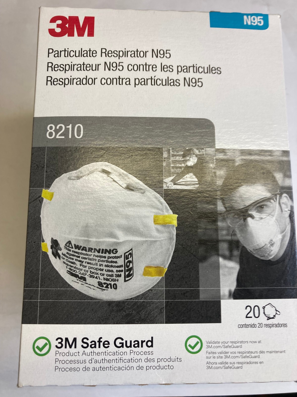 3M 8210 N95 Particulate Respirator – 160 EA/Case