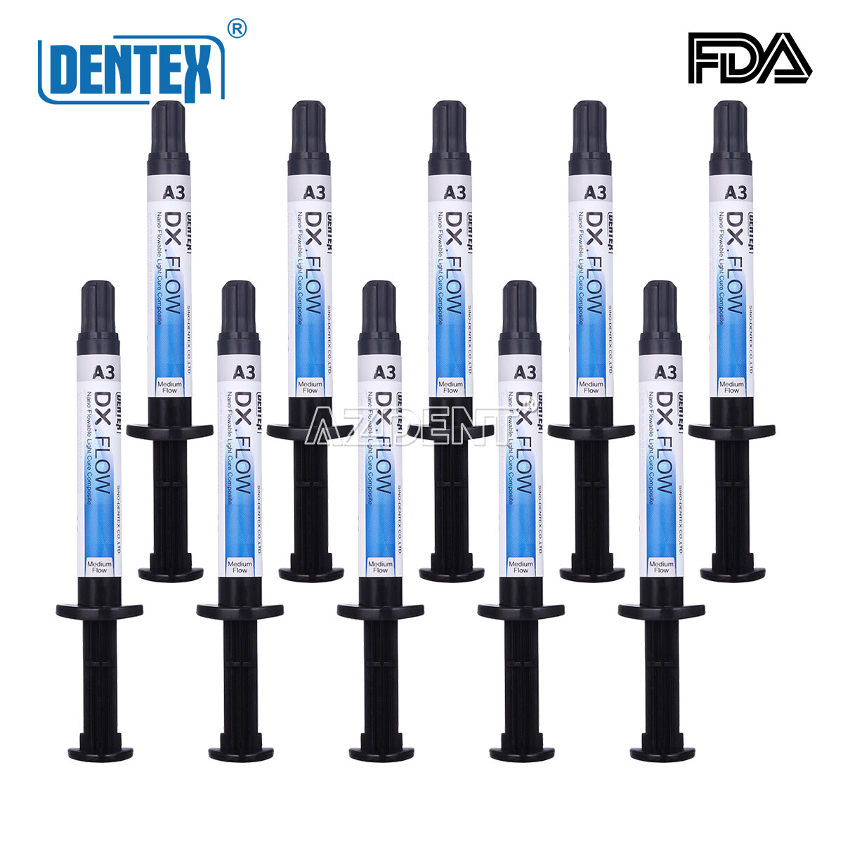 Dental Flowable Light Cure Composite Resin Filling Material Medium Flow A3 3g/pc
