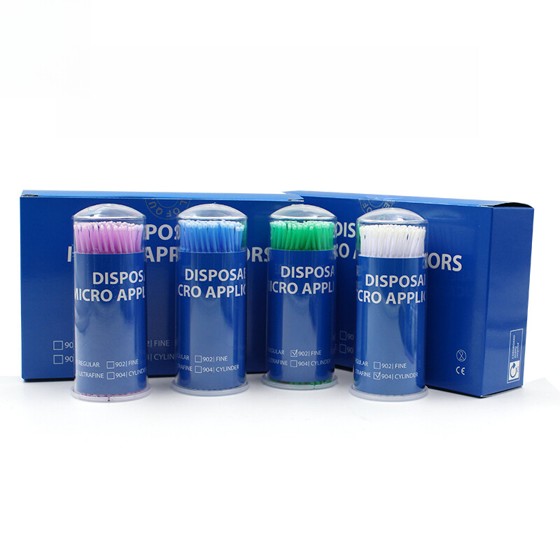 100PCS Dental Materials Disposable Micro Brush Applicators Colorful Brush Beauty
